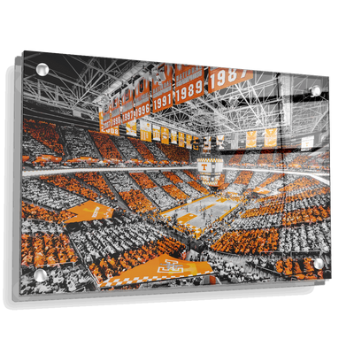 Tennessee Volunteers - Checkerboard Thompson-Boling DuoTone - College Wall Art #Acrylic