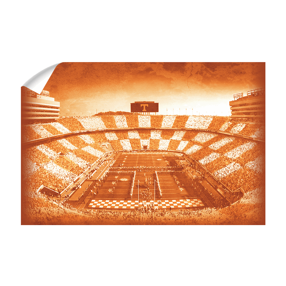 Tennessee Volunteers - Antique Neyland Checkerboard - College Wall Art #Canvas