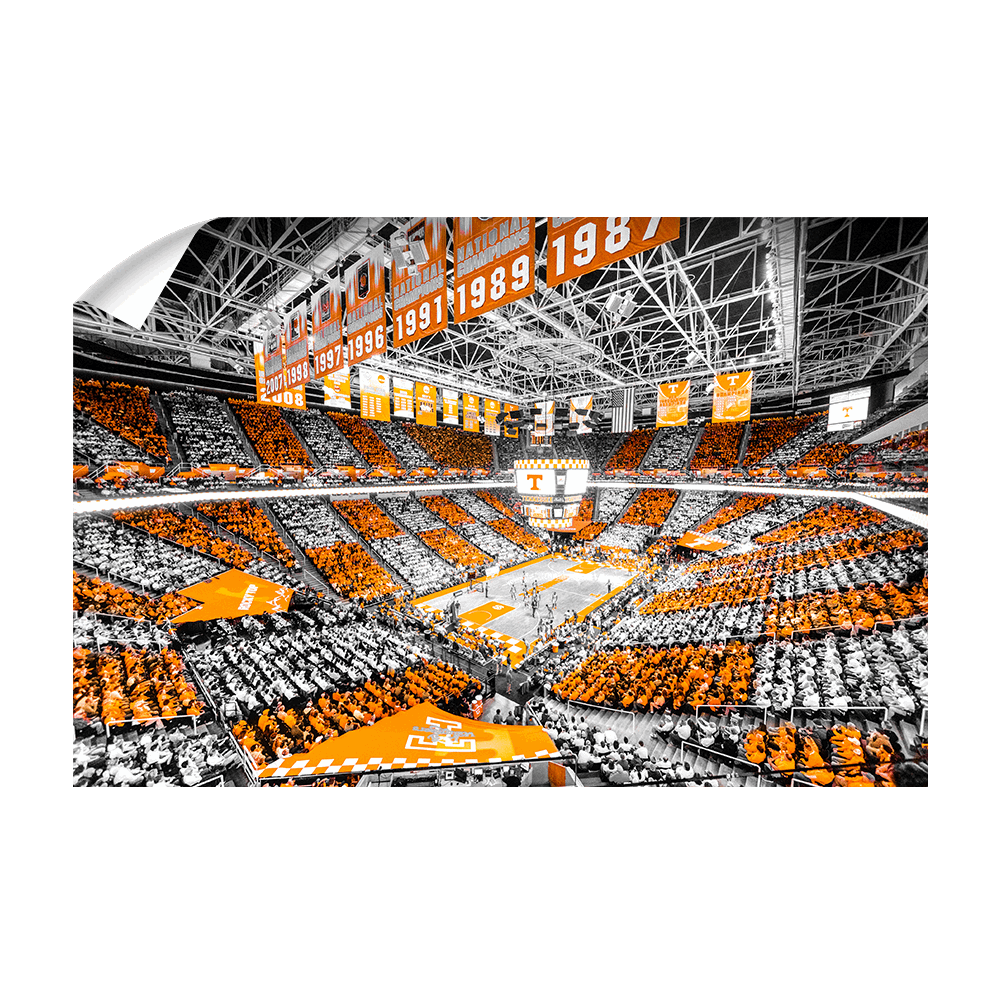 Tennessee Volunteers - Checkerboard Thompson-Boling DuoTone - College Wall Art #Canvas