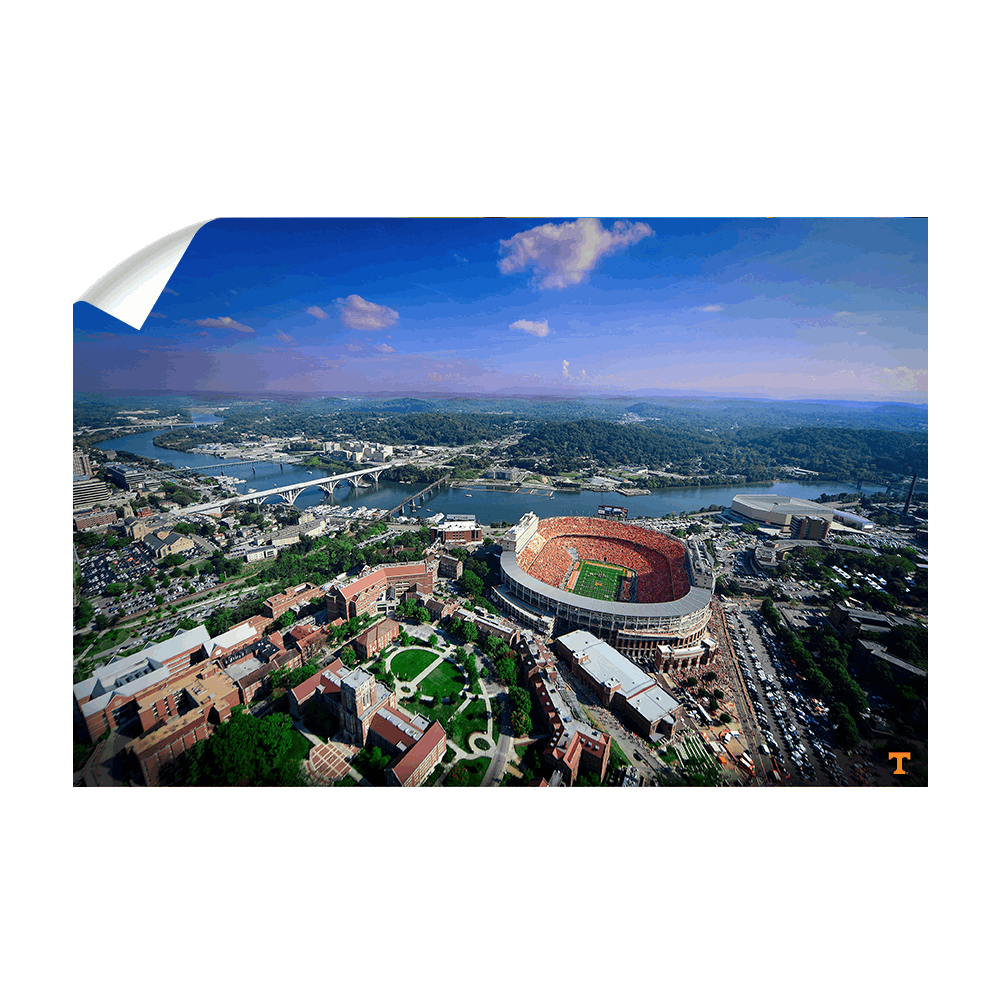 Tennessee Volunteers - Aerial Neyland on the Tennessee River - College Wall Art #Canvas