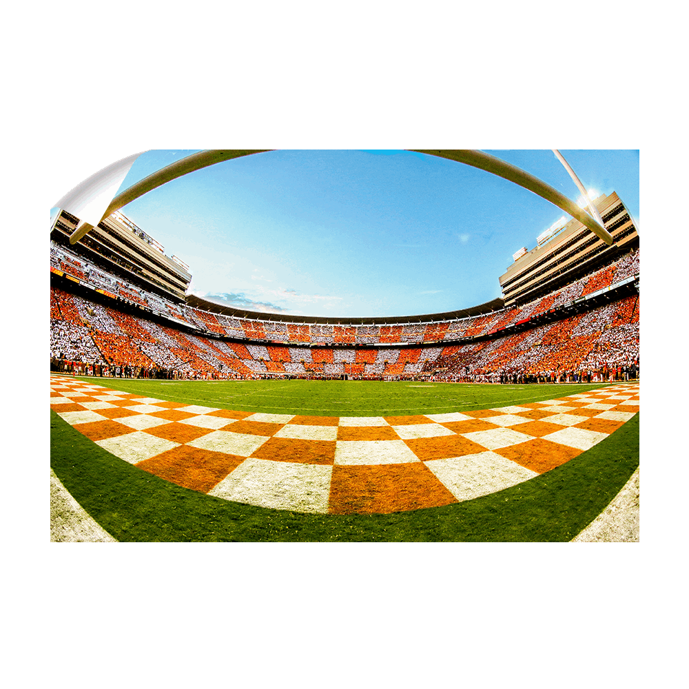 Tennessee Volunteers - Checkerboard Neyland Fisheye - College Wall Art #Canvas