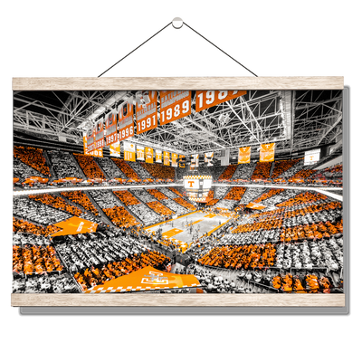 Tennessee Volunteers - Checkerboard Thompson-Boling DuoTone - College Wall Art #Hanging Canvas