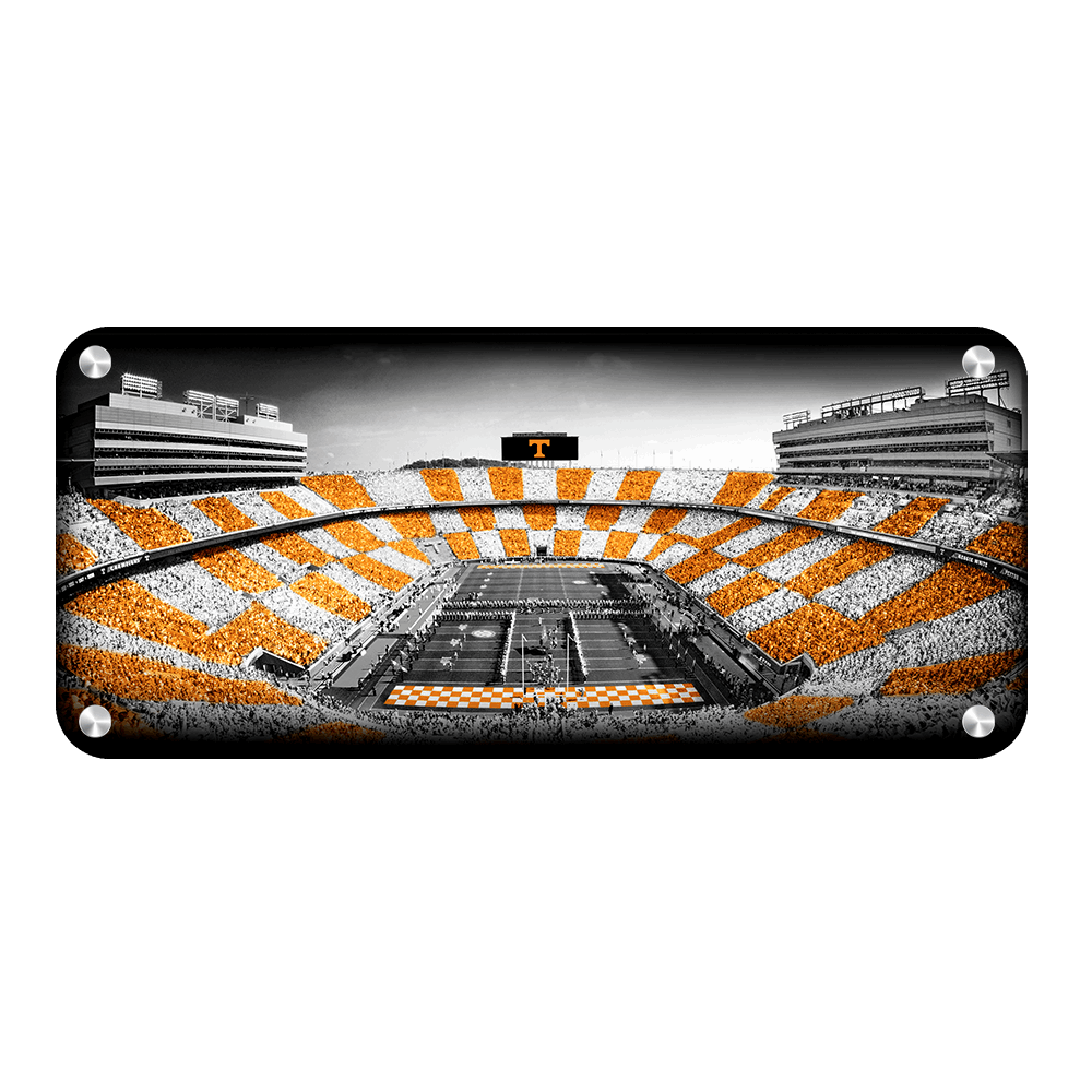 Tennessee Volunteers - Checkerboard Neyland B&W - College Wall Art #Canvas