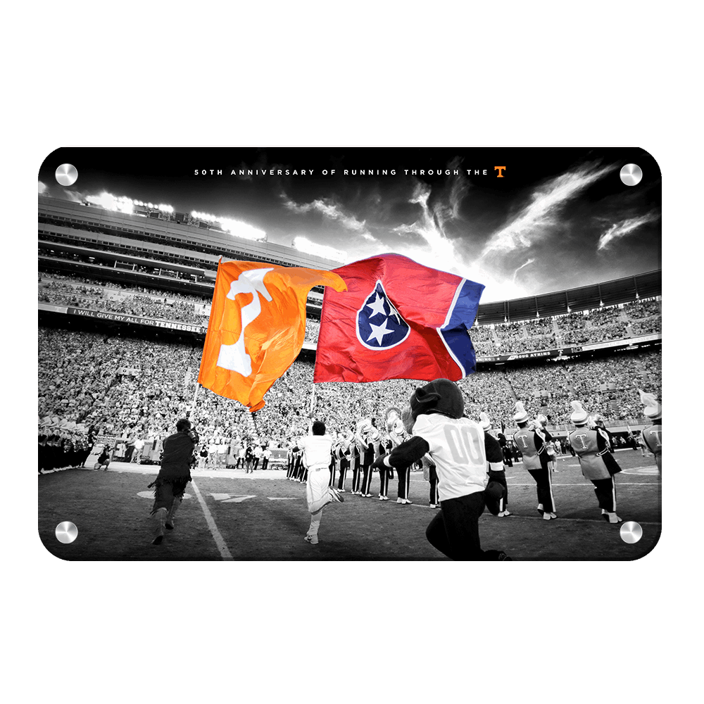 Tennessee Volunteers - 50 Years Running Through the T - College Wall Art #Canvas