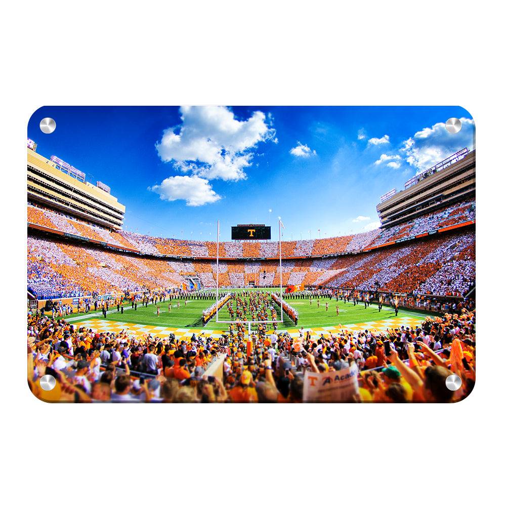Tennessee Volunteers - Reverse Checkerboard Running thru the T - College Wall Art #Canvas