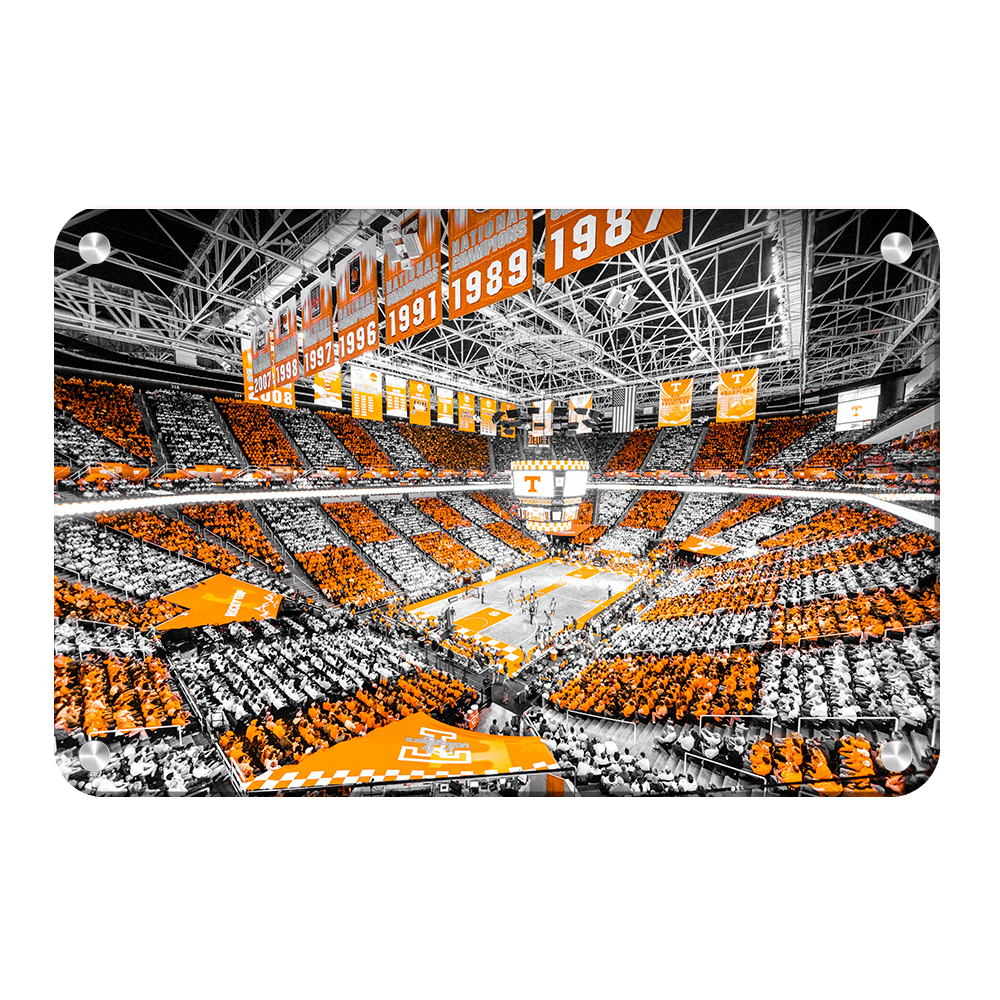 Tennessee Volunteers - Checkerboard Thompson-Boling DuoTone - College Wall Art #Canvas