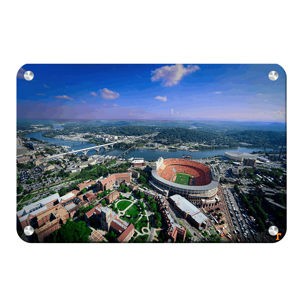 Tennessee Volunteers - Aerial Neyland on the Tennessee River - College Wall Art #Canvas