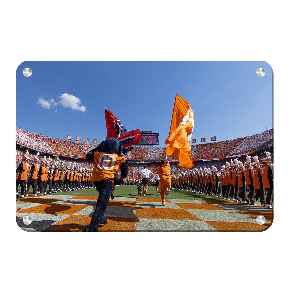 Tennessee Volunteers - Running into Checkered Neyland - College Wall Art #Canvas