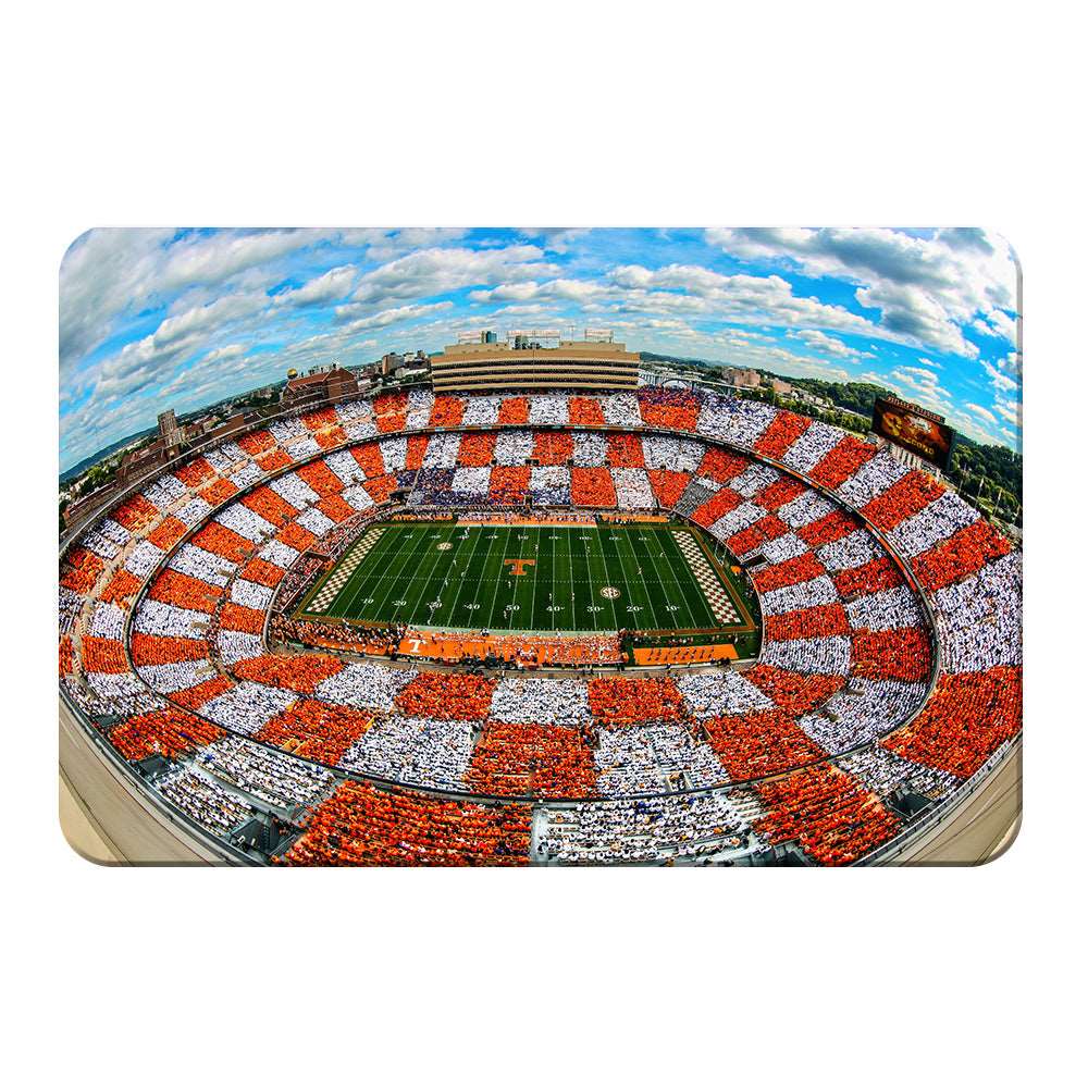 Tennessee Volunteers - Aerial Fisheye Checkerboard Neyland - College Wall Art #Canvas