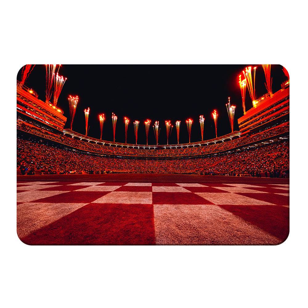 Tennessee Volunteers - Checkerboard End Zone Neyland Fireworks - College Wall Art #Canvas