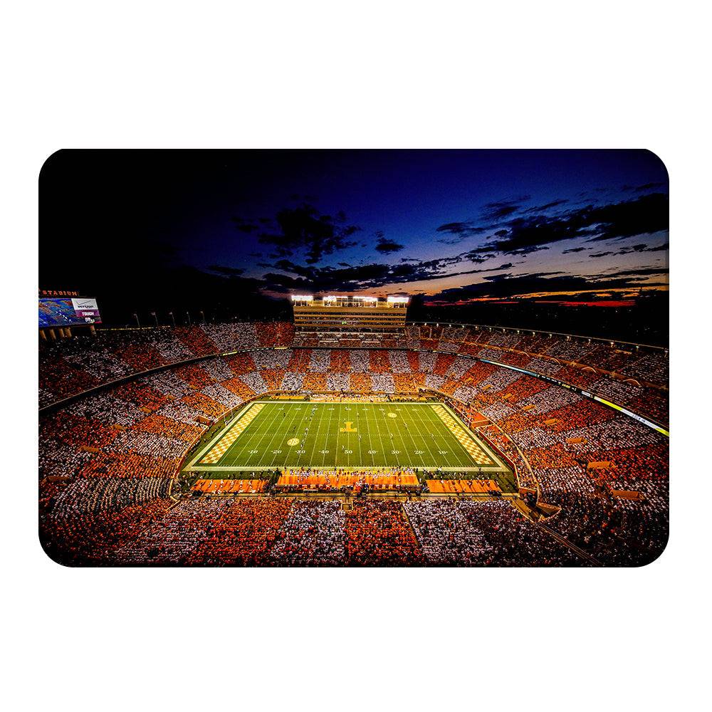 Tennessee Volunteers - Checkerboard Neyland After Dark - College Wall Art #Canvas