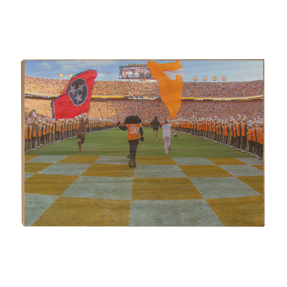 Tennessee Volunteers - Vols Running into Neyland Stadium - College Wall Art #Canvas