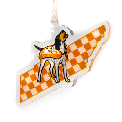 Tennessee Volunteers - Smokey's Checkerboard State Ornament & Bag Tag