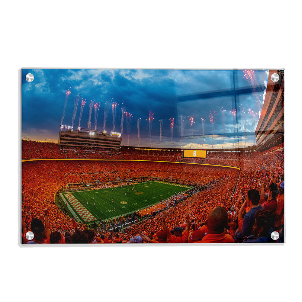 Tennessee Volunteers -Give Him 6 Sunset - College Wall Art #Canvas