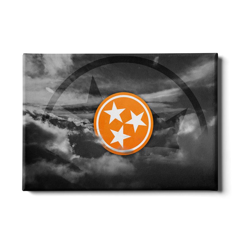 Tennessee Volunteers - Smokey Tri Star - College Wall Art #Canvas