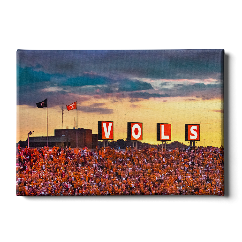 Tennessee Volunteers -Tennessee Vols Sunset - College Wall Art #Canvas