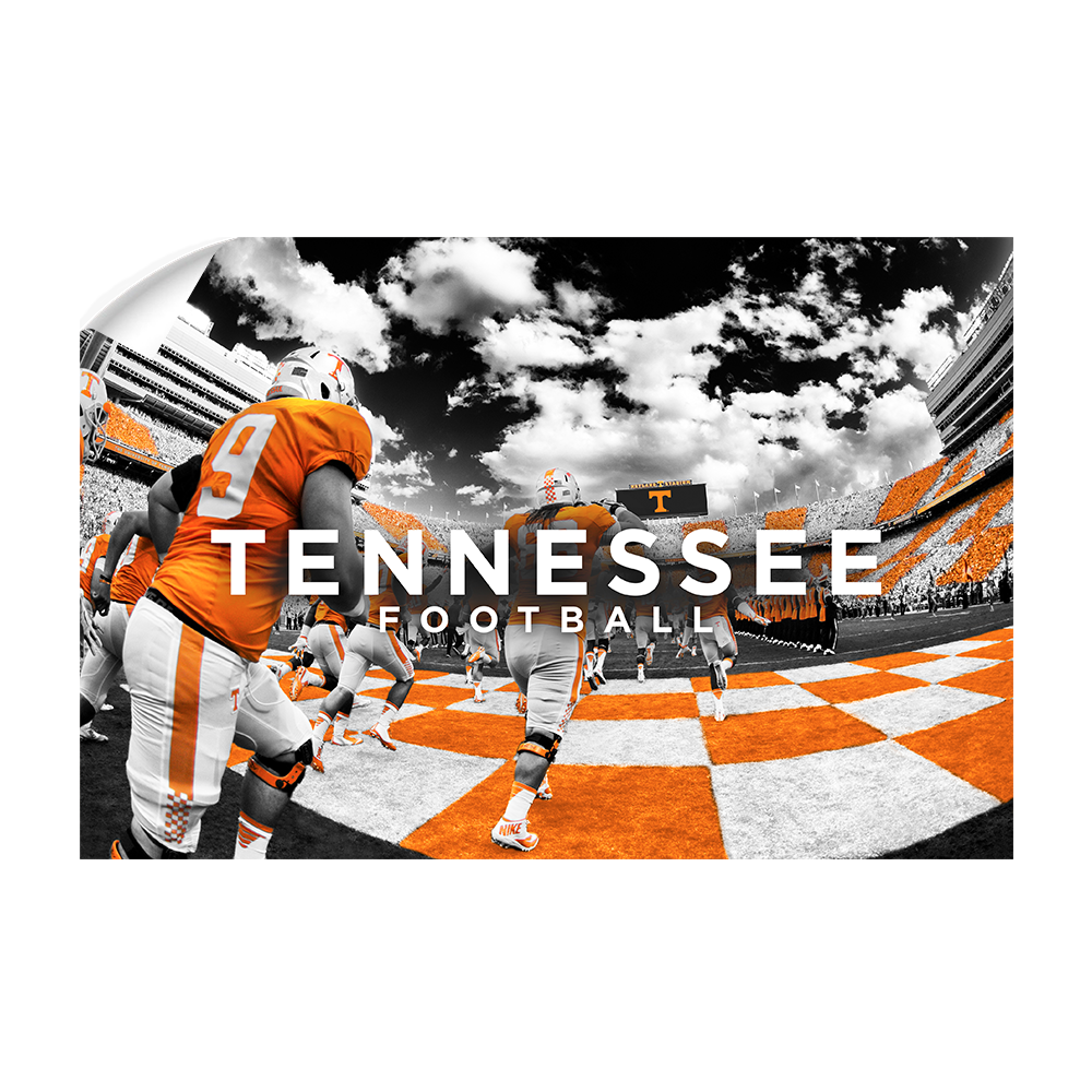 Tennessee Volunteers - Running Through the T Nike - College Wall Art #Canvas
