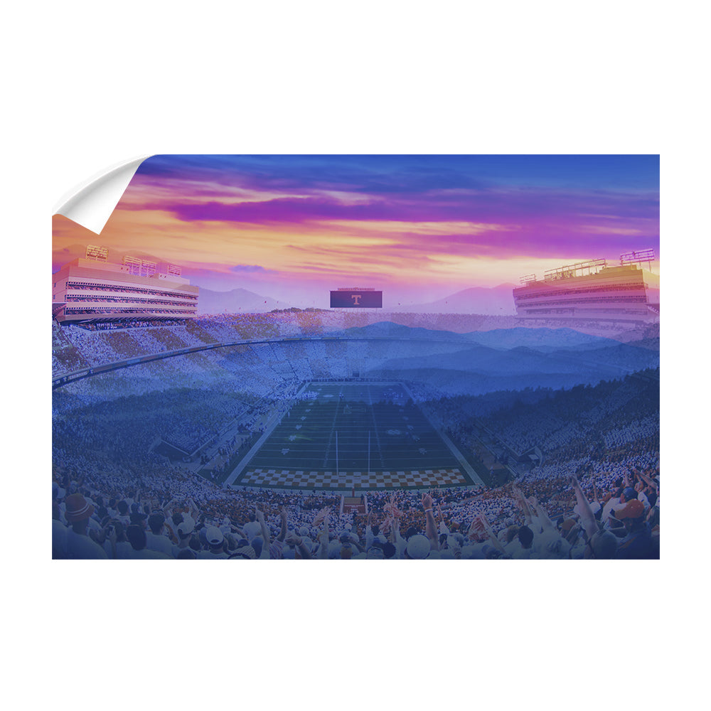 Tennessee Volunteers - Tennessee Mountain Sunset - College Wall Art #Canvas