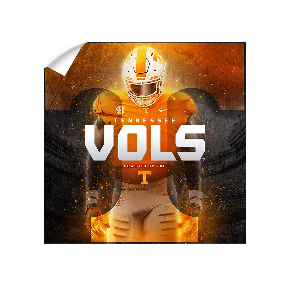 Tennessee Volunteers - Powered By The T Vols - College Wall Art #Canvas
