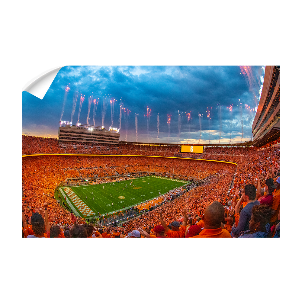 Tennessee Volunteers -Give Him 6 Sunset - College Wall Art #Canvas