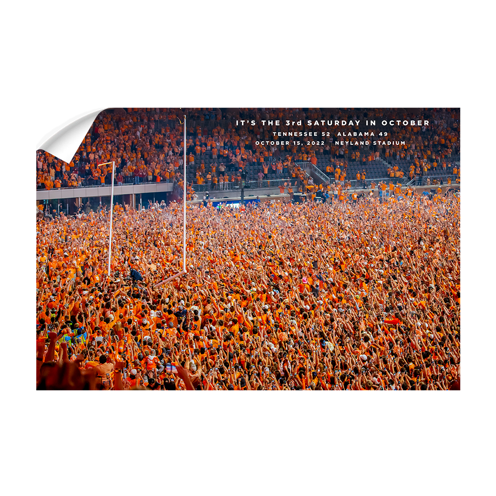 Tennessee Volunteers - It's the 3rd Saturday in October Storm the Field - College Wall Art #Canvas