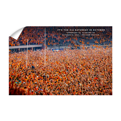 Tennessee Volunteers - It's the 3rd Saturday in October Storm the Field - College Wall Art #Wall Decal