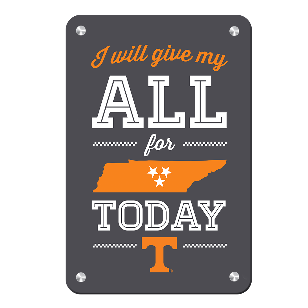 Tennessee Volunteers - I Will Give My All - College Wall Art #Canvas