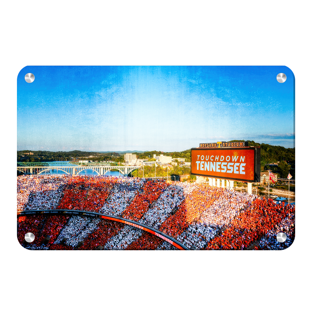 Tennessee Volunteers - Touchdown Tennessee Retro - College Wall Art #Canvas