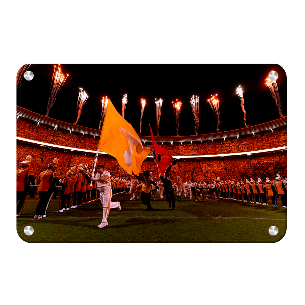 Tennessee Volunteers - Running through the T Light Up Checkerboard Neyland - College Wall Art #Canvas
