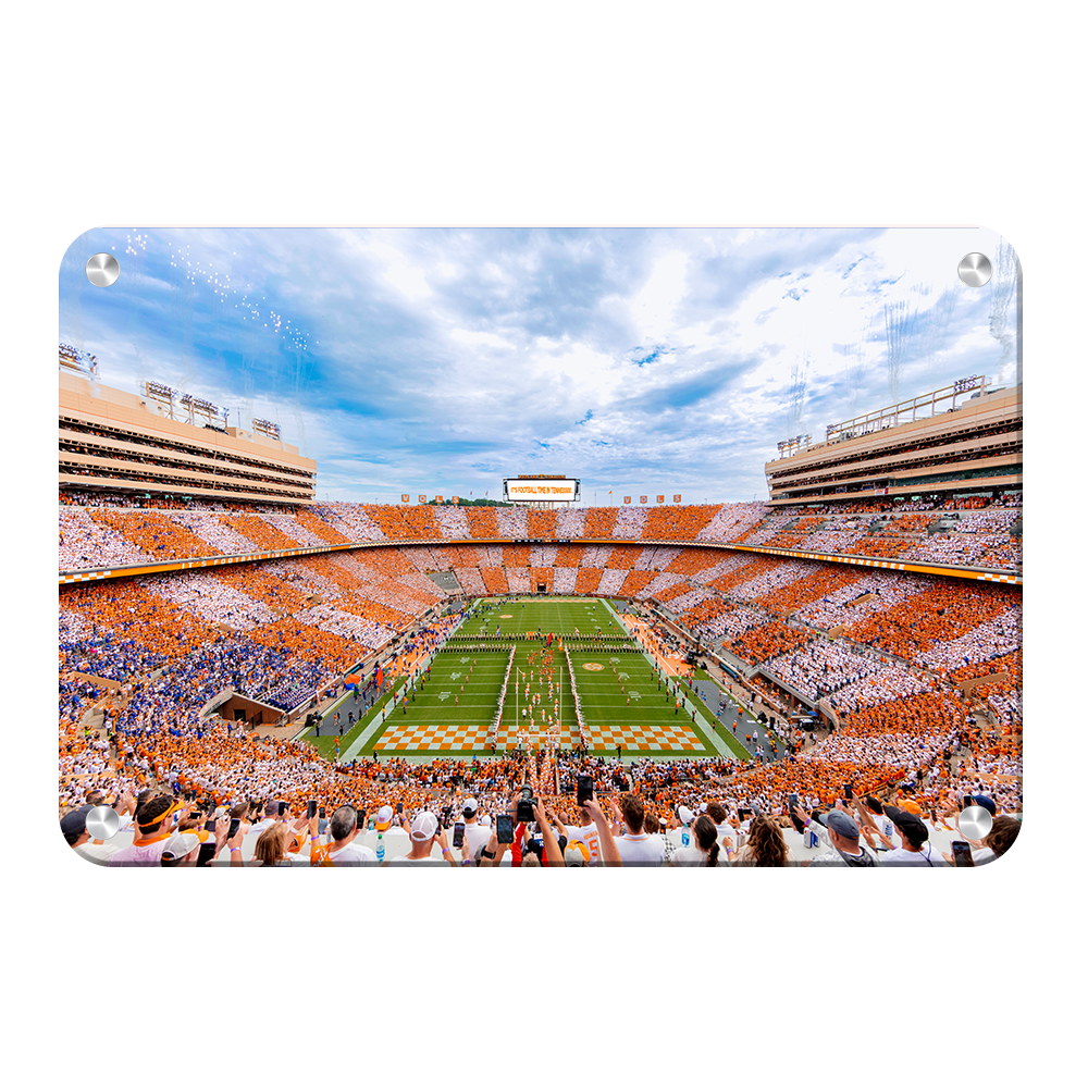 Tennessee Volunteers - It's Football Time in Tennessee Checkerboard Neyland - College Wall Art #Canvas