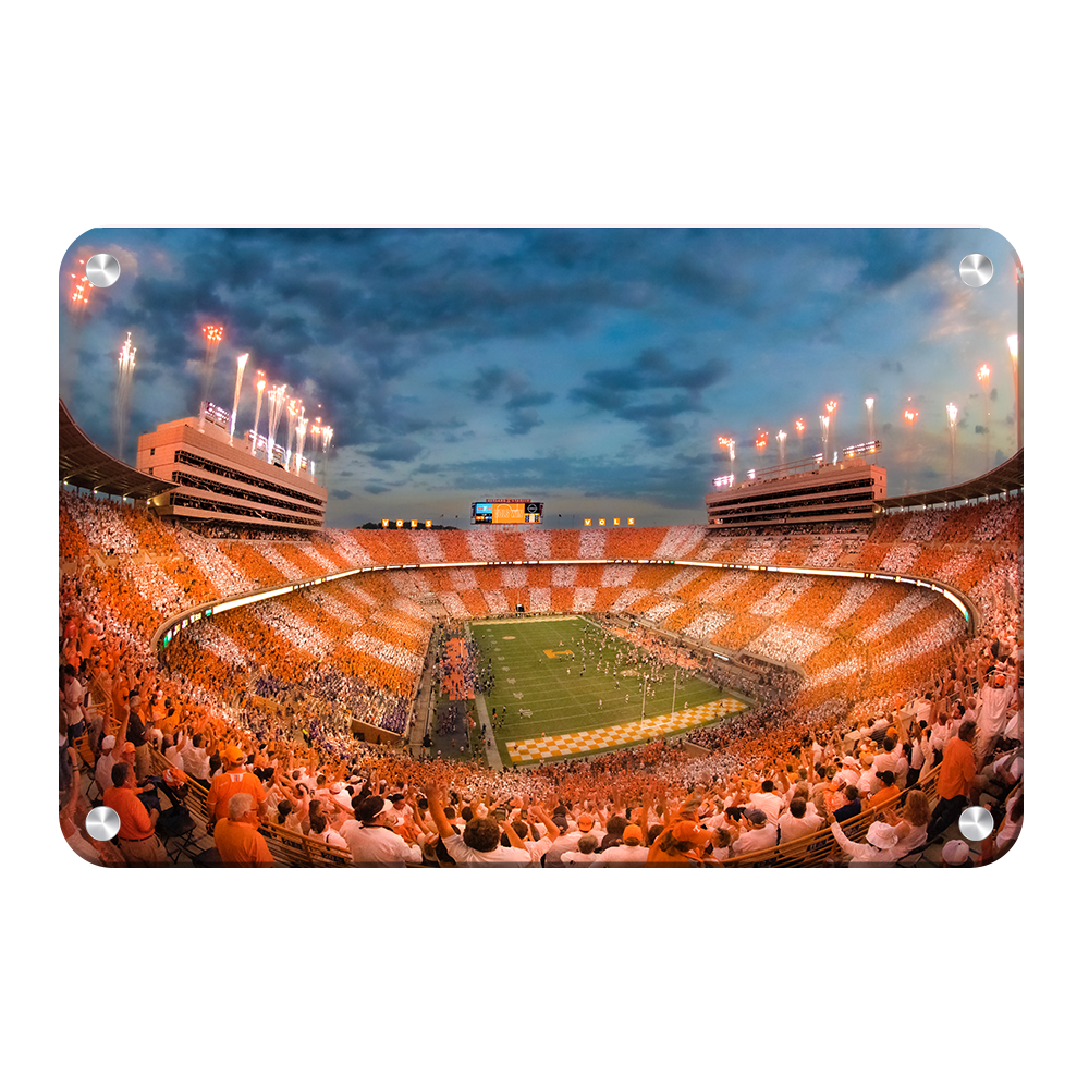 Tennessee Volunteers - Vols Beat the Gators Checkerboard - College Wall Art #Canvas