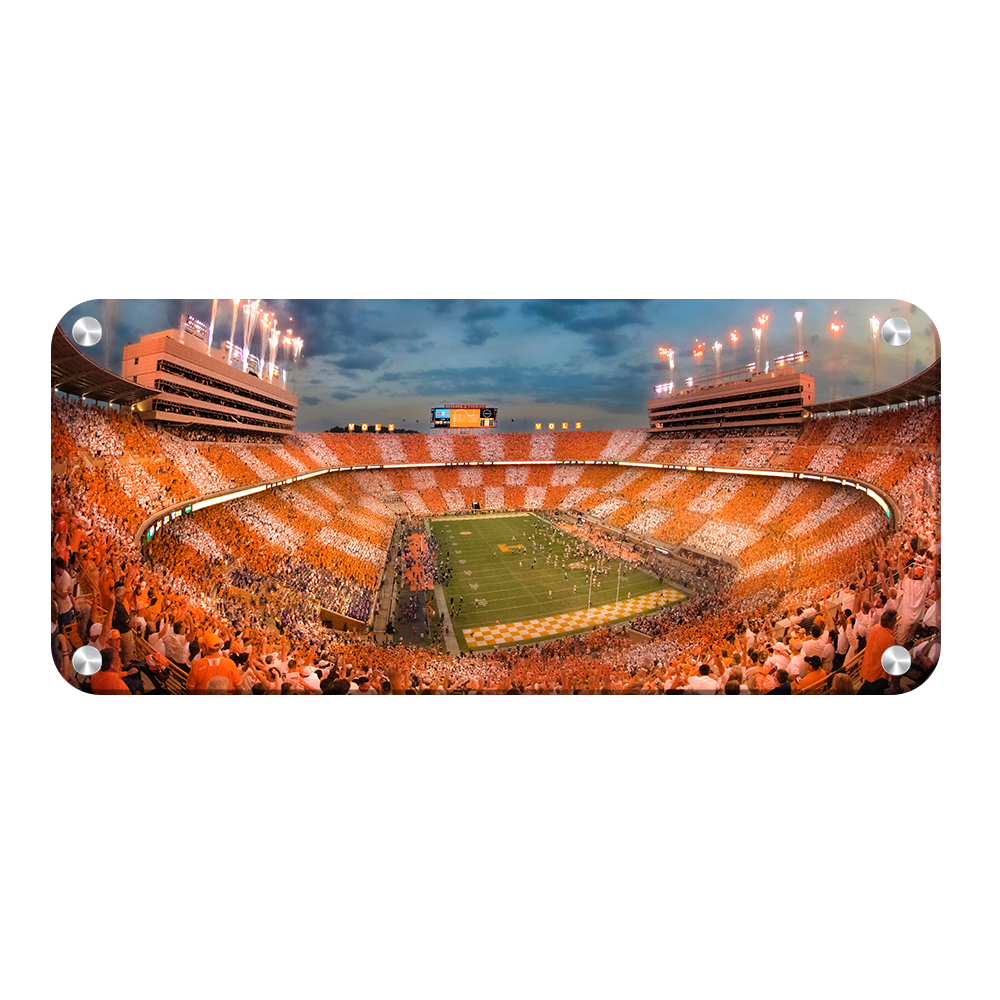 Tennessee Volunteers - Vols Beat the Gators Checkerboard Neyland Panoramic - College Wall Art #Canvas