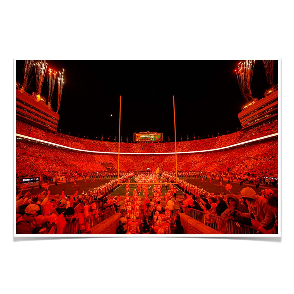 Tennessee Volunteers - Tennessee Through the T under the LED - College Wall Art #Canvas
