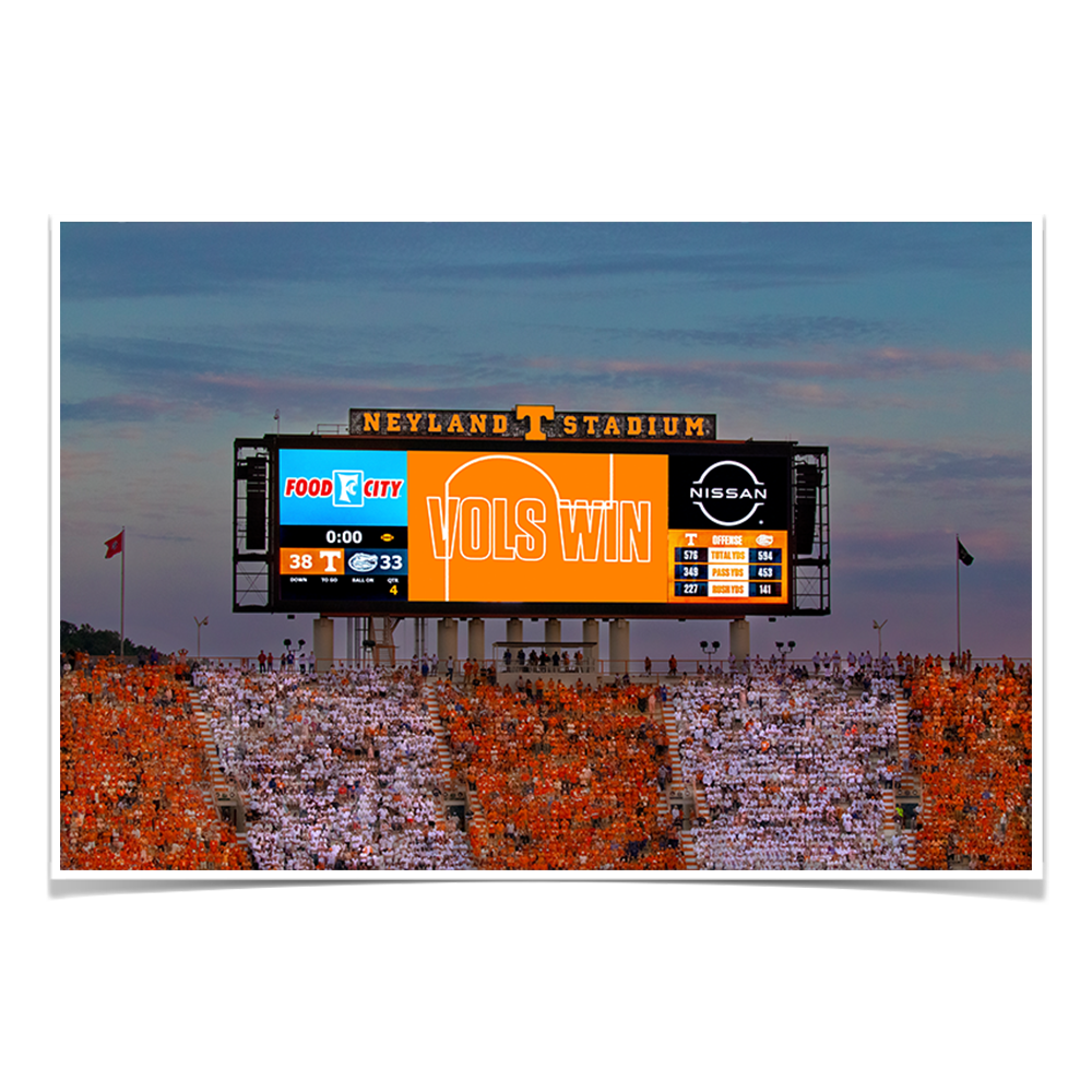 Tennessee Volunteers - Vols Win - College Wall Art #Canvas
