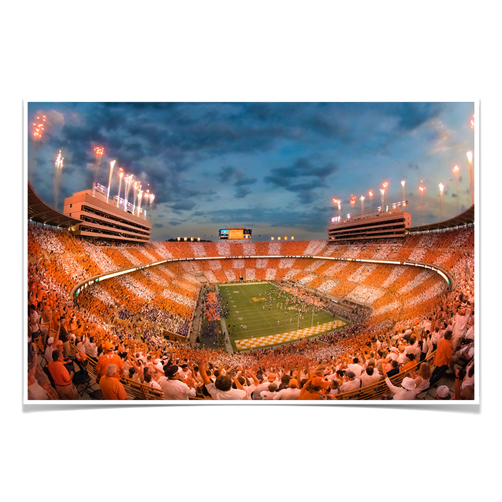 Tennessee Volunteers - Vols Beat the Gators Checkerboard - College Wall Art #Canvas