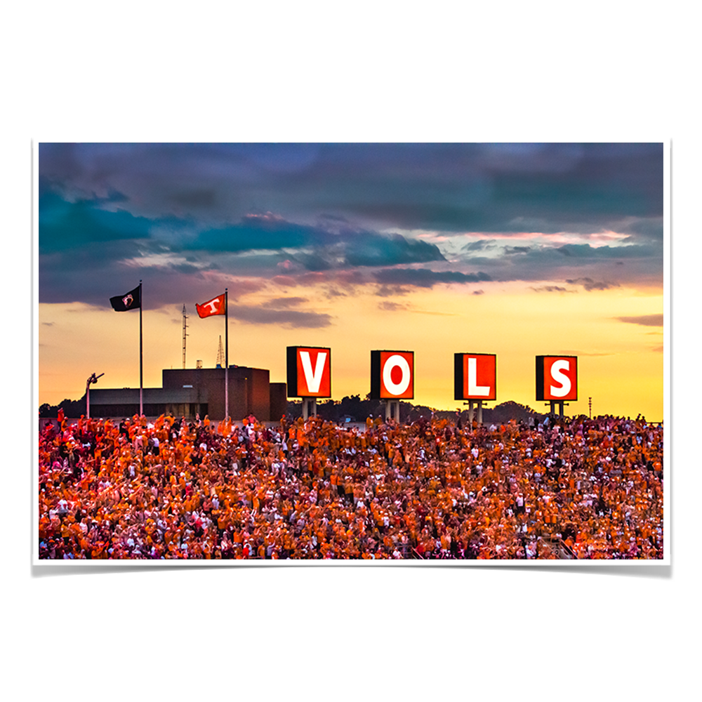 Tennessee Volunteers -Tennessee Vols Sunset - College Wall Art #Canvas