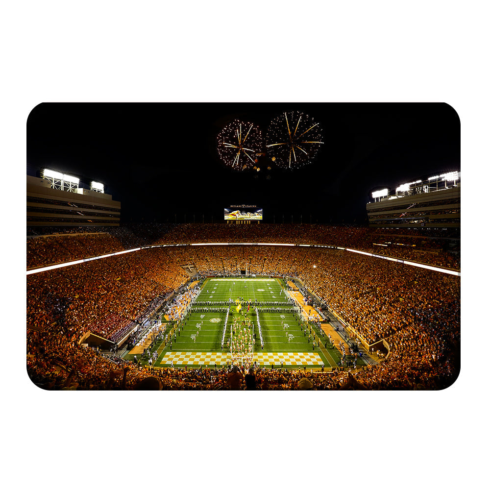 Tennessee Volunteers - Running Thru the T Fireworks - College Wall Art #Canvas