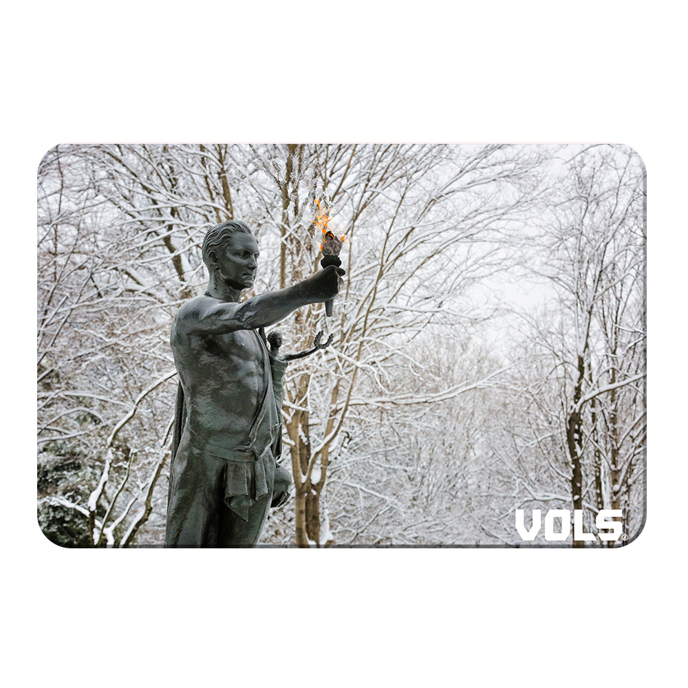 Tennessee Volunteers - Snowy Torchbearer - College Wall Art #Canvas