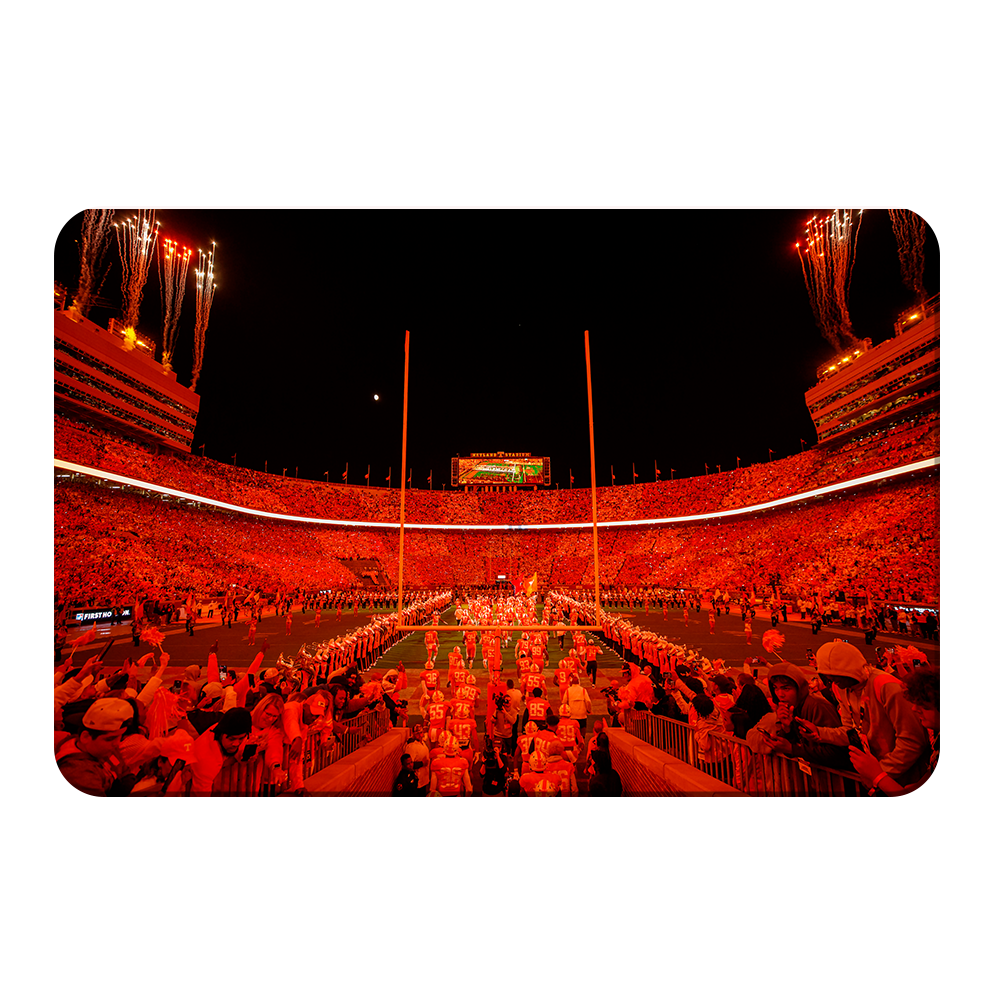Tennessee Volunteers - Tennessee Through the T under the LED - College Wall Art #Canvas