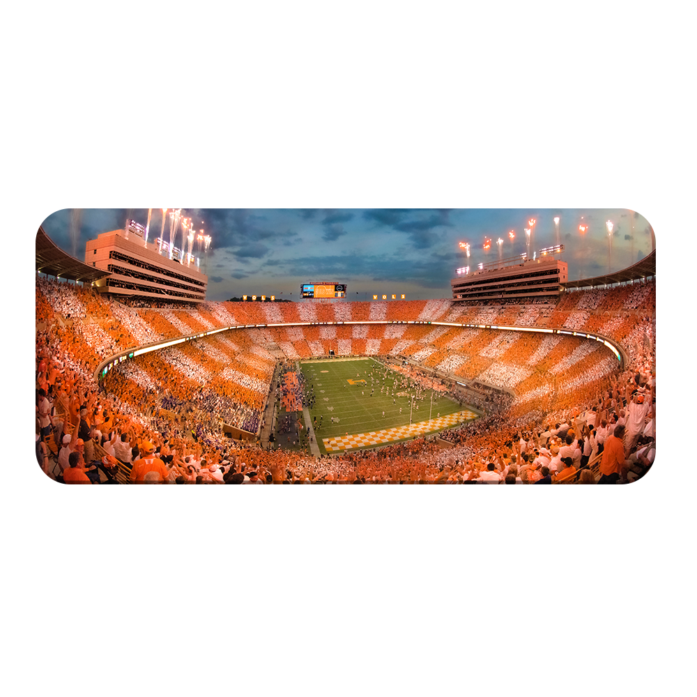 Tennessee Volunteers - Vols Beat the Gators Checkerboard Neyland Panoramic - College Wall Art #Canvas