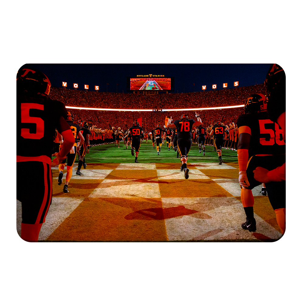 Tennessee Volunteers - Running onto the Field Dark Mode - College Wall Art #Canvas