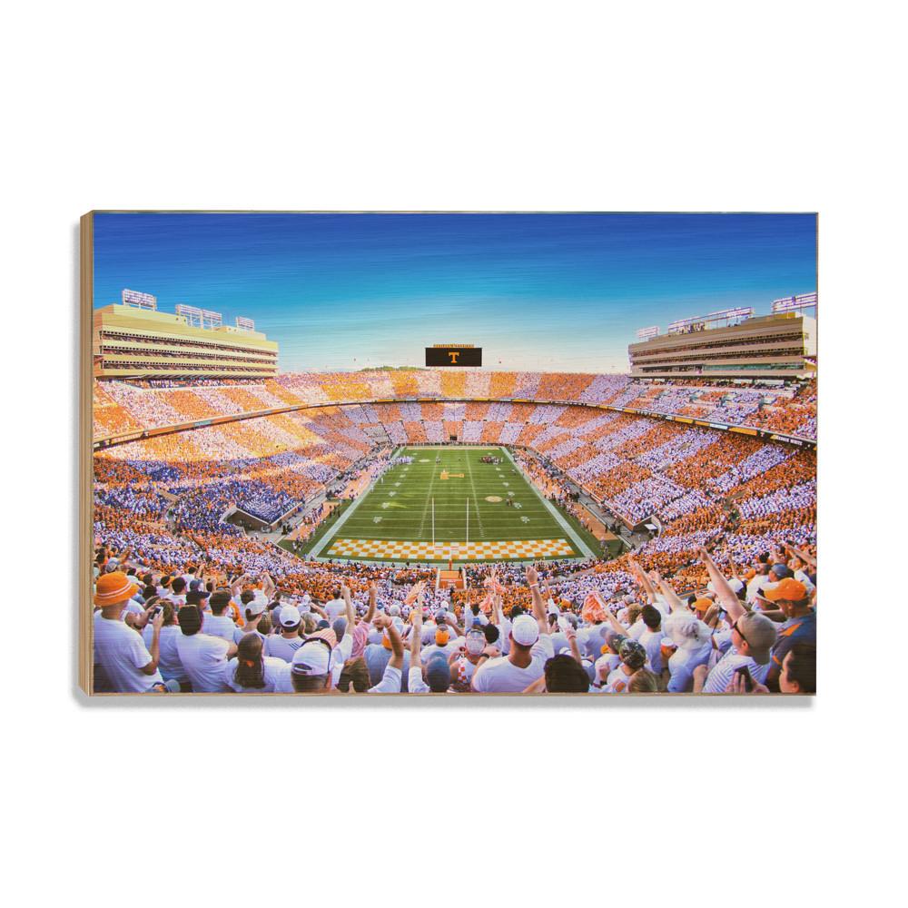 Tennessee Volunteers - Reverse Checkerboard End Zone - College Wall Art #Canvas