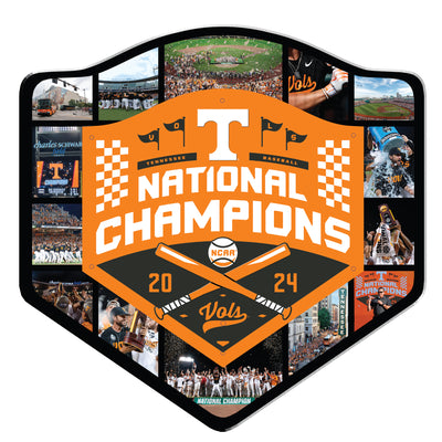 Tennessee Volunteers - Tennessee 2024 Baseball National Champions Single Layer Dimensional Wall Art