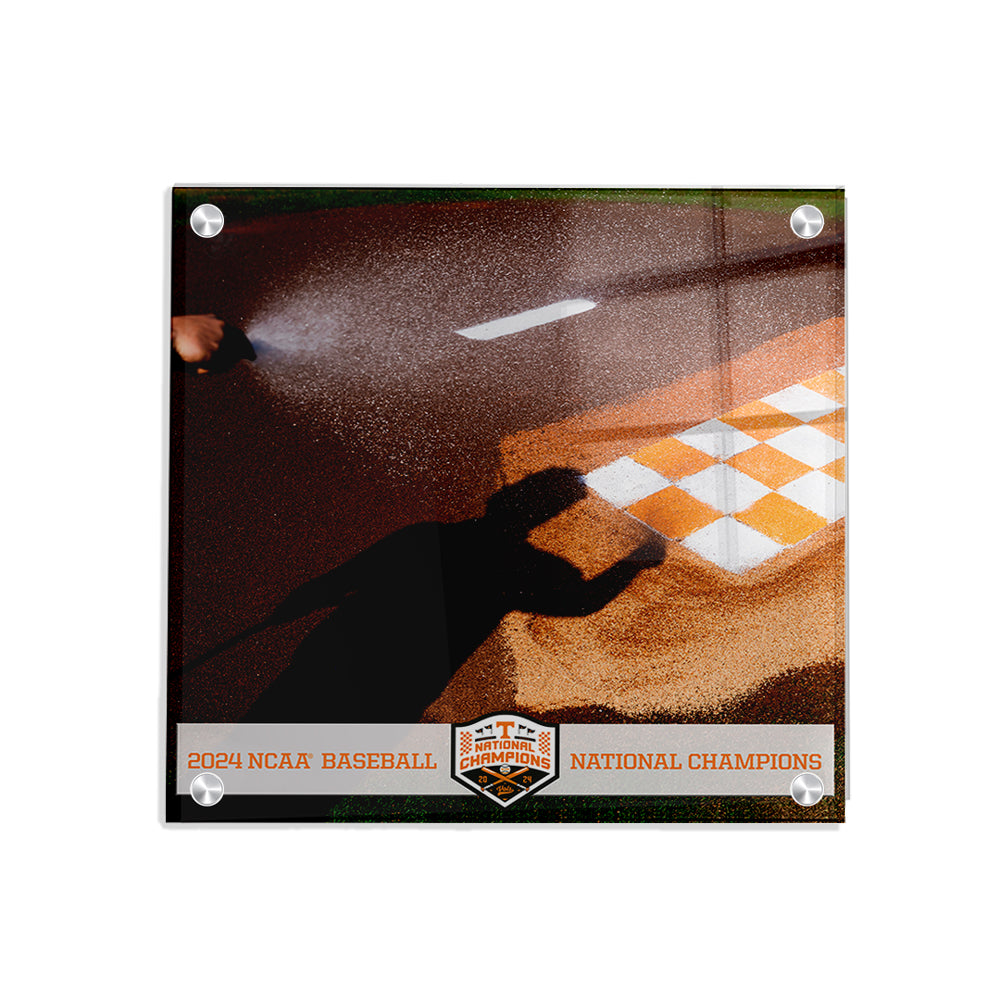 Tennessee Volunteers - Checkered Pitching Mound NCAA Baseball National Champions - Vol Wall Art #Canvas