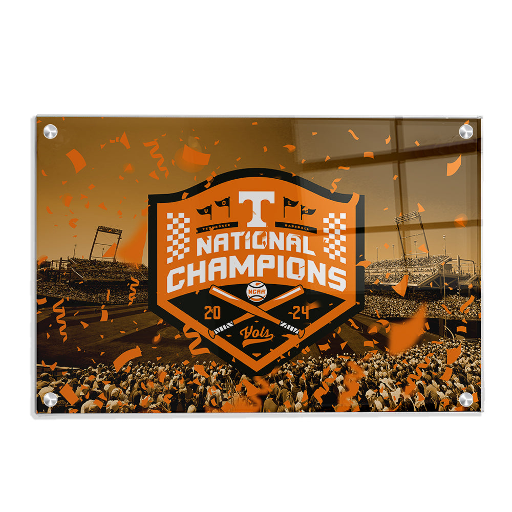 Tennessee Volunteers - Tennessee Orange NCAA Baseball National Champions - Vol Wall Art #Canvas