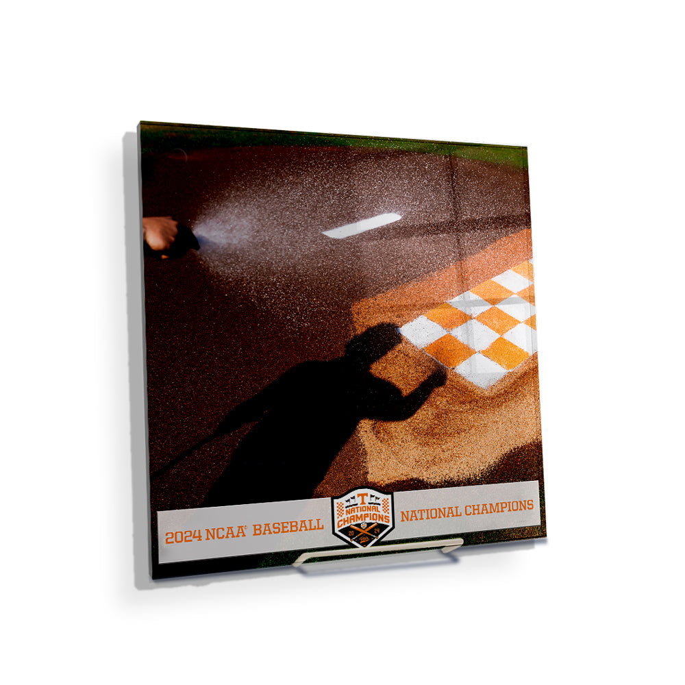 Tennessee Volunteers - Checkered Pitching Mound NCAA Baseball National Champions - Vol Wall Art #Canvas