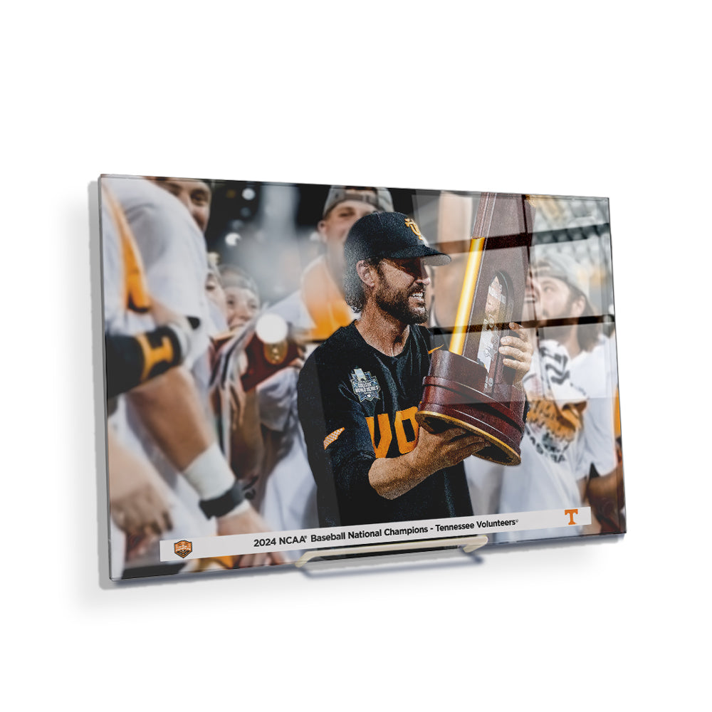 Tennessee Volunteers - Coach Vitello and the Trophy - Vol Wall Art #Canvas