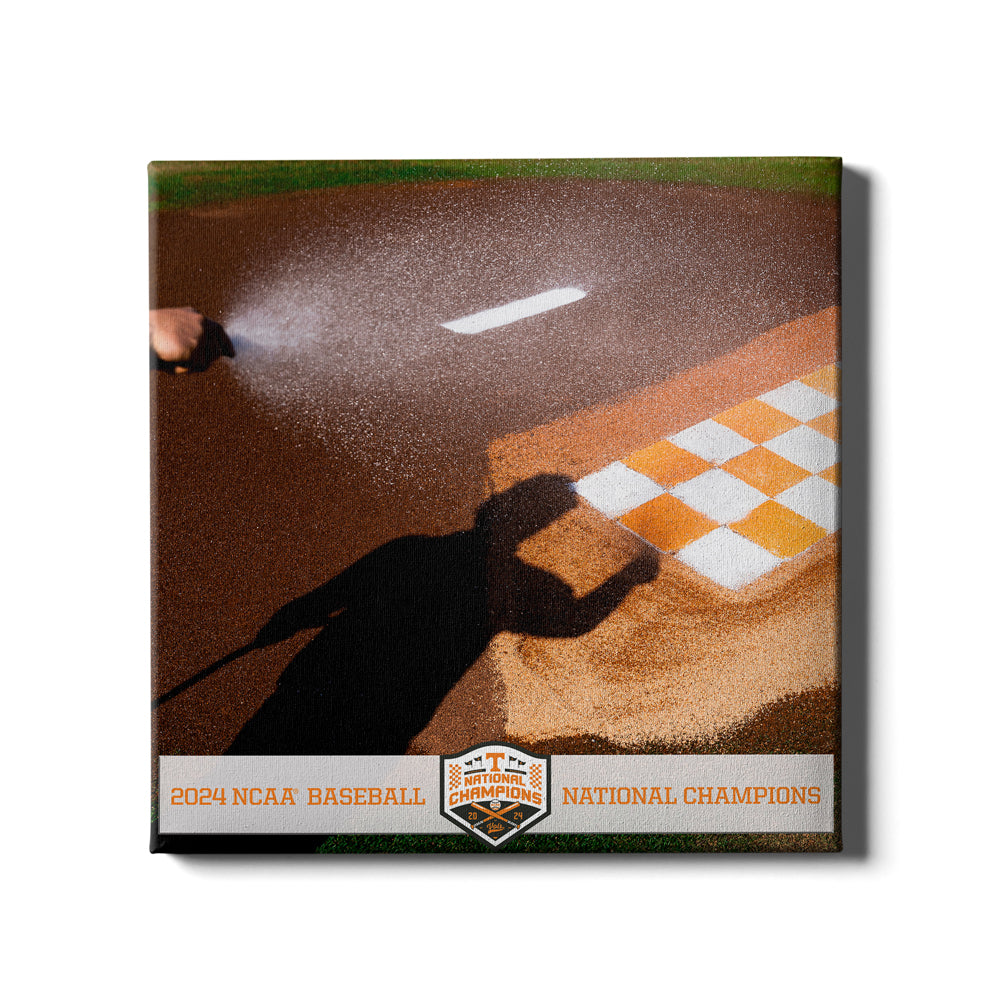 Tennessee Volunteers - Checkered Pitching Mound NCAA Baseball National Champions - Vol Wall Art #Canvas
