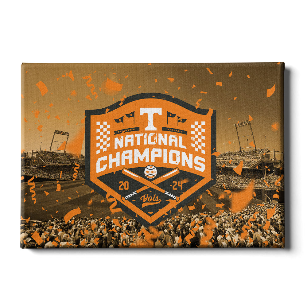 Tennessee Volunteers - Tennessee Orange NCAA Baseball National Champions - Vol Wall Art #Canvas