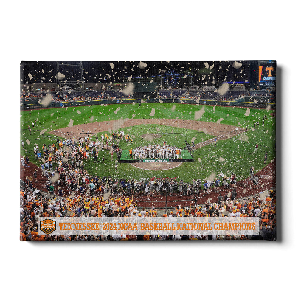 Tennessee Volunteers - Tennessee 2024 NCAA Baseball National Champions - Vol Wall Art #Canvas